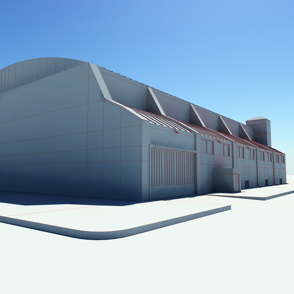 3d 3ds control plane - Aircraft Hangar by vankata