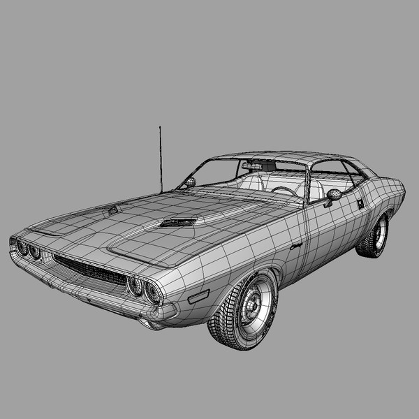 3d model dodge challenger - Dodge Challenger 69 by mariusce