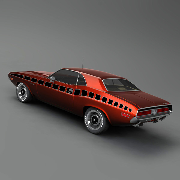 3d model dodge challenger - Dodge Challenger 69 by mariusce