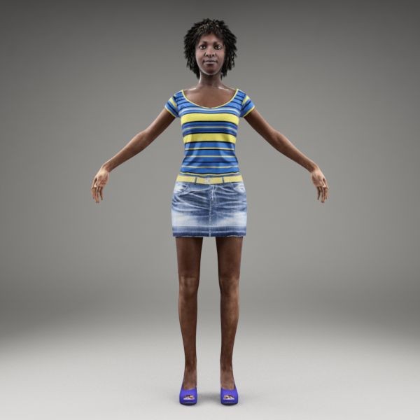 axyz body character human 3d max - CWom0014-M3-CS by axyzdesign