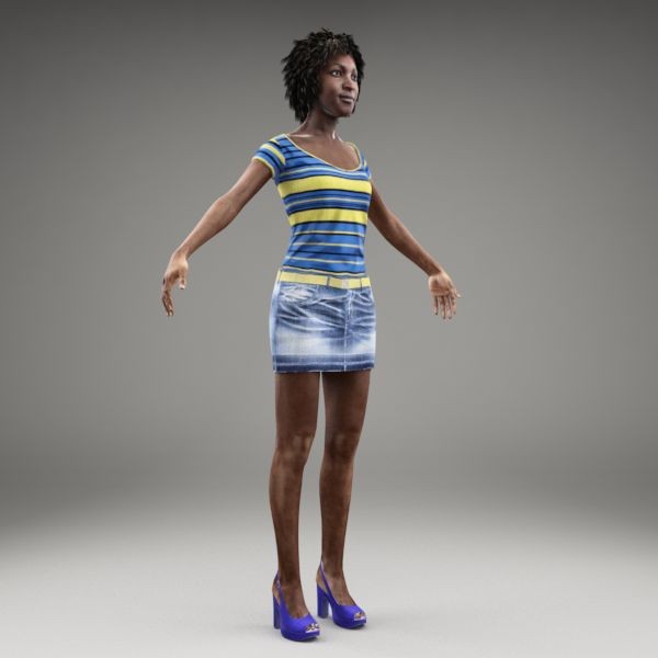 axyz body character human 3d max - CWom0014-M3-CS by axyzdesign