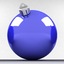 Christmas ball blue glossy cap v2