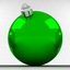 Christmas ball green glossy cap v2