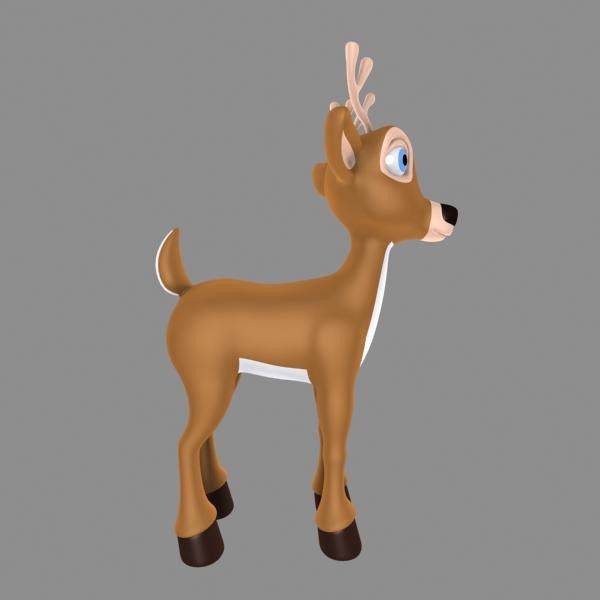cool cartoon christmas deer 3d model - cartoon deer 4 by kengustudio
