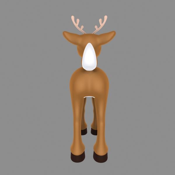 cool cartoon christmas deer 3d model - cartoon deer 4 by kengustudio