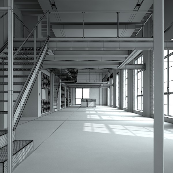 3d model interior scene - Loft Scene by BBB3viz