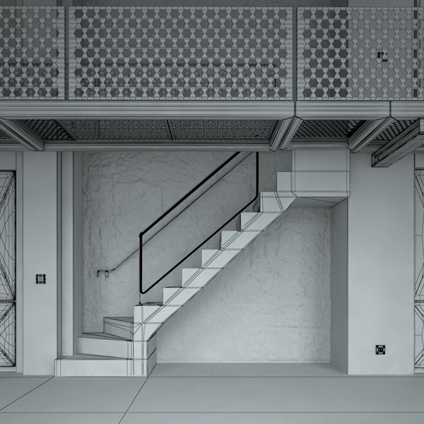 3d model interior scene - Loft Scene by BBB3viz