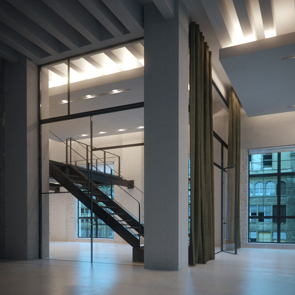 3d model interior scene - Loft Scene by BBB3viz