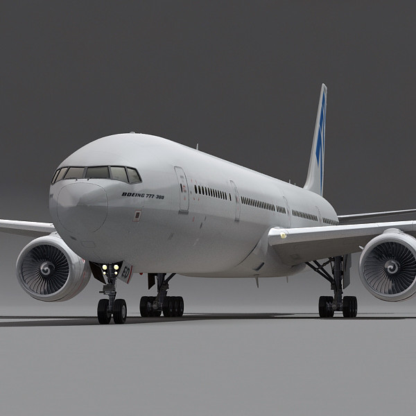 3d model boeing 777-300 generic white - Boeing 777-300 Generic White by BlueGreen