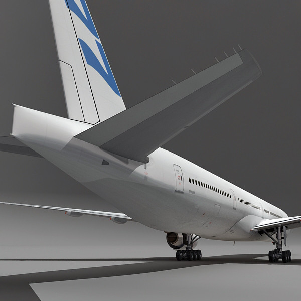 3d model boeing 777-300 generic white - Boeing 777-300 Generic White by BlueGreen