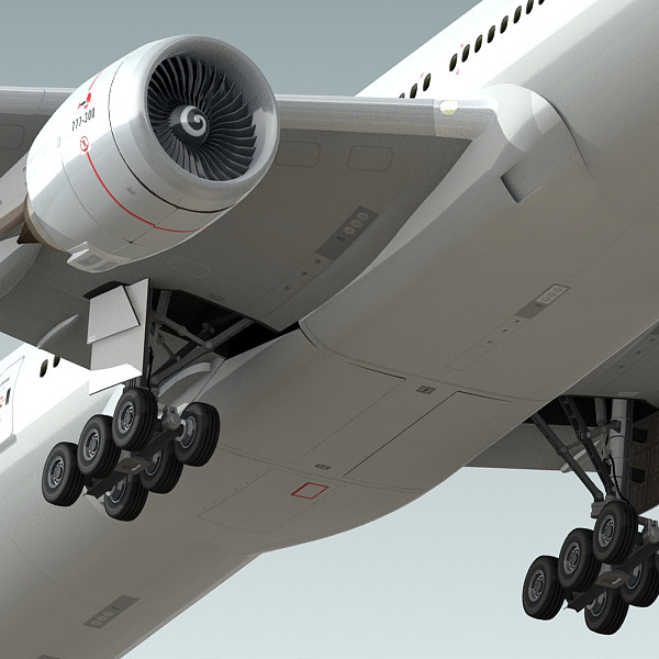 3d model boeing 777-300 generic white - Boeing 777-300 Generic White by BlueGreen