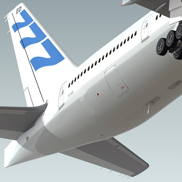 3d model boeing 777-300 generic white - Boeing 777-300 Generic White by BlueGreen