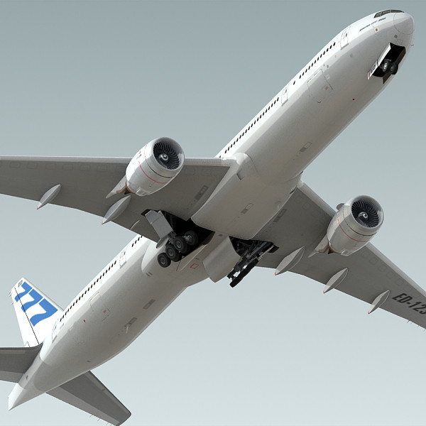 3d model boeing 777-300 generic white - Boeing 777-300 Generic White by BlueGreen