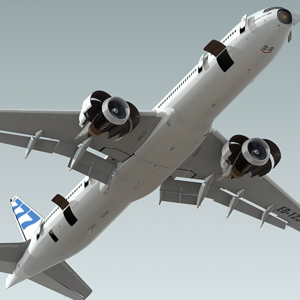 3d model boeing 777-300 generic white - Boeing 777-300 Generic White by BlueGreen