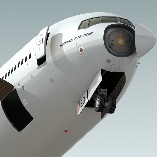 3d model boeing 777-300 generic white - Boeing 777-300 Generic White by BlueGreen