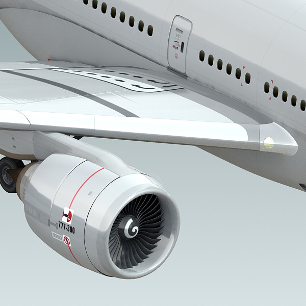 3d model boeing 777-300 generic white - Boeing 777-300 Generic White by BlueGreen