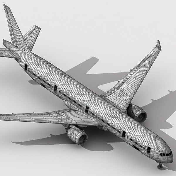 3d model boeing 777-300 generic white - Boeing 777-300 Generic White by BlueGreen