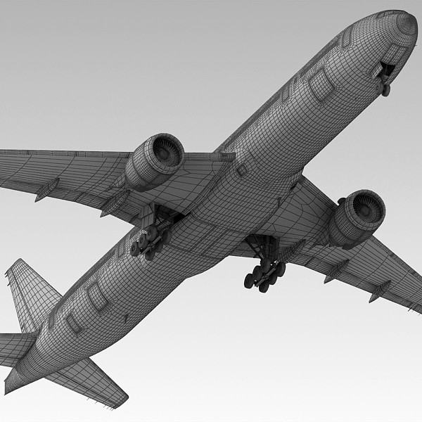 3d model boeing 777-300 generic white - Boeing 777-300 Generic White by BlueGreen