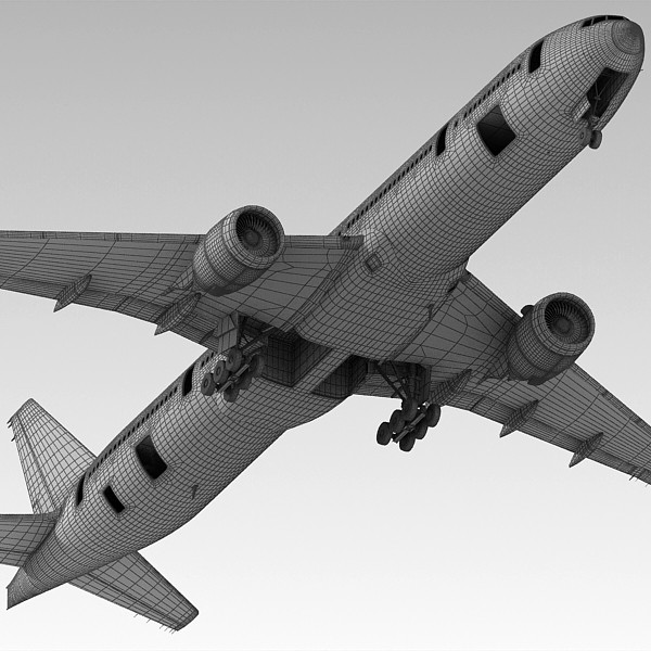 3d model boeing 777-300 generic white - Boeing 777-300 Generic White by BlueGreen
