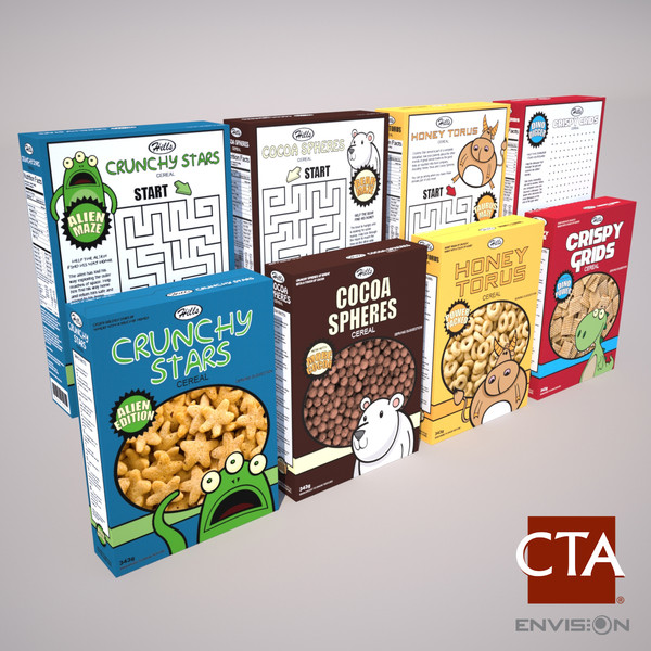 Cereal Boxes 3D Models