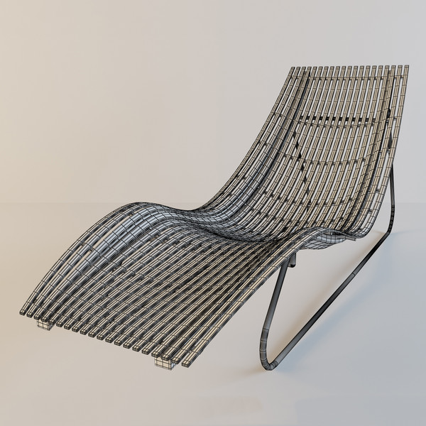 chaise-longue 3d model - Chaise-Longue by mifody