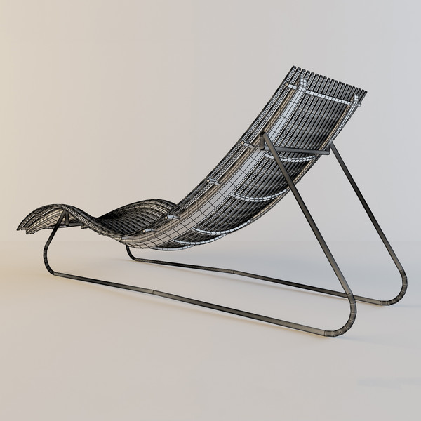 chaise-longue 3d model - Chaise-Longue by mifody