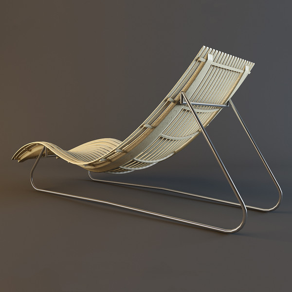 chaise-longue 3d model - Chaise-Longue by mifody