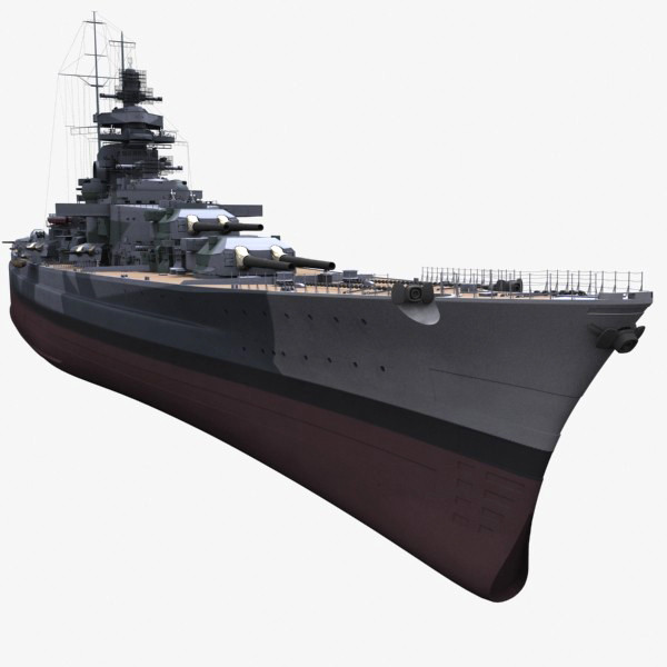 Battleship Tirpitz 3D Models