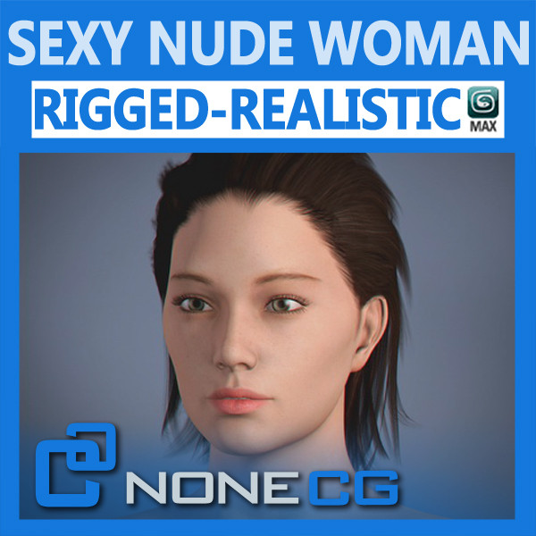 free realistic female girl head 3d model - Anatomy Hot Girl Angie Rigged by NONECG