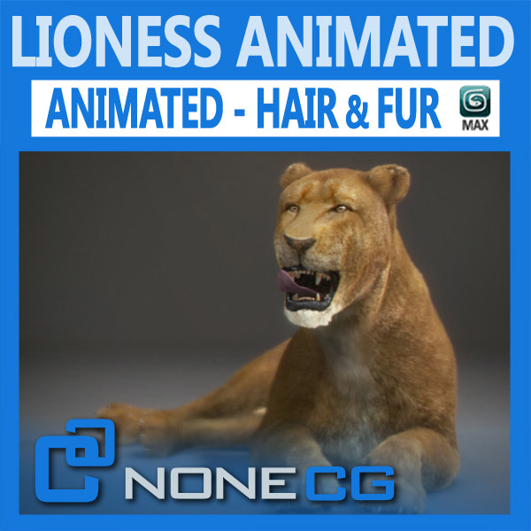 Animated Lioness 3D Models