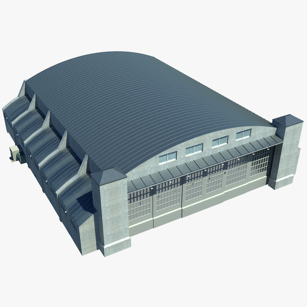 3d 3ds control plane - Aircraft Hangar by vankata
