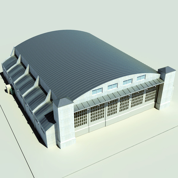 3d 3ds control plane - Aircraft Hangar by vankata