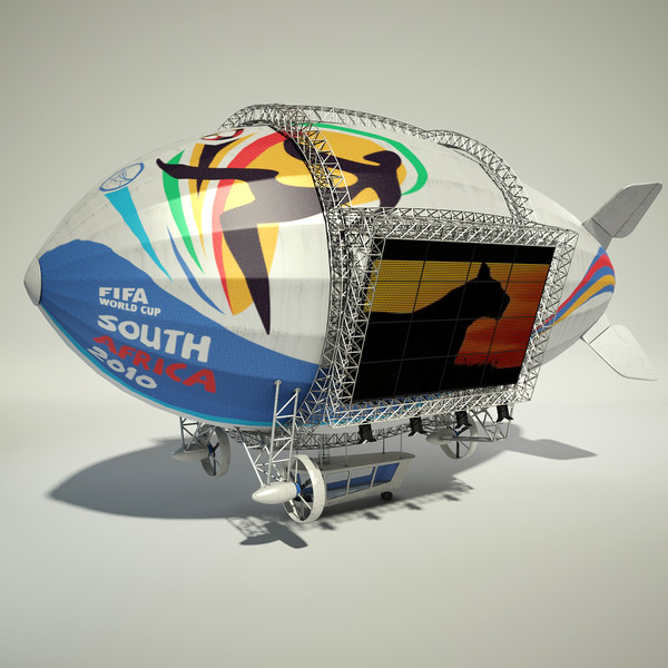 3d advertising blimp model - Advertising Zeppelin by Render Steel