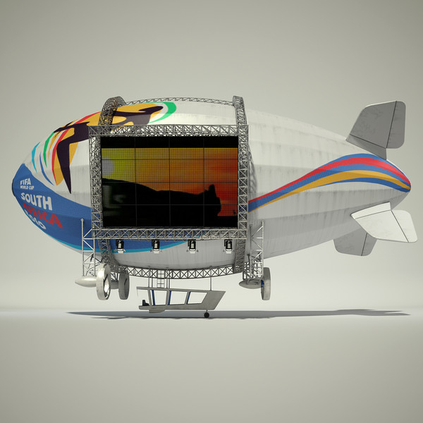 3d advertising blimp model - Advertising Zeppelin by Render Steel