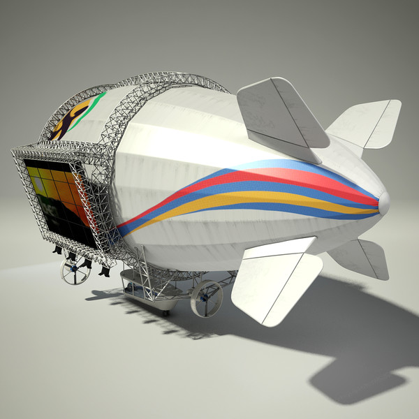 3d advertising blimp model - Advertising Zeppelin by Render Steel