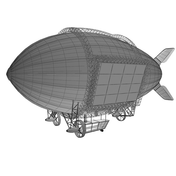 3d advertising blimp model - Advertising Zeppelin by Render Steel