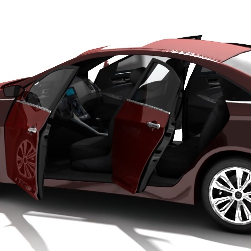 2012 hyundai sonata 3d max - Hyundai Sonata 2012 by do3d