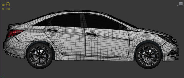 2012 hyundai sonata 3d max - Hyundai Sonata 2012 by do3d