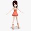 Cartoon Woman 02 Orange Girl