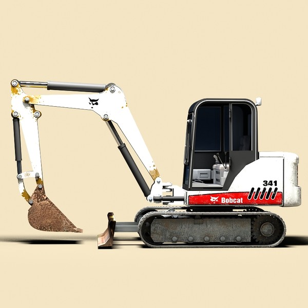3d model excavator bobcat 341 - Bobcat 341 excavator by Sandu_Bublic
