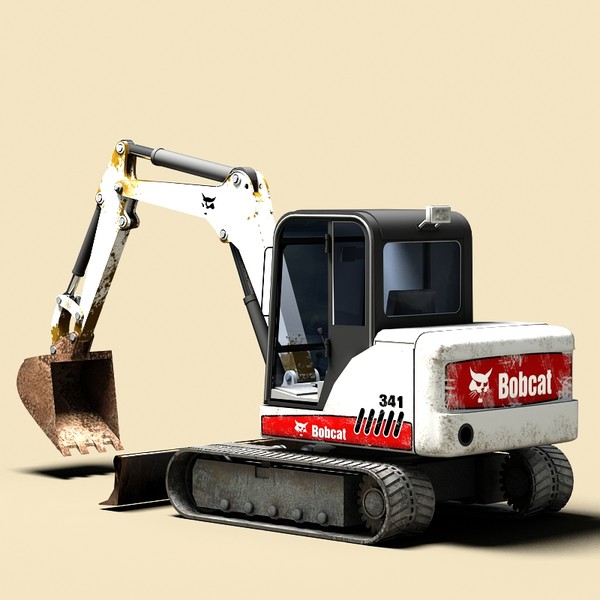 3d model excavator bobcat 341 - Bobcat 341 excavator by Sandu_Bublic