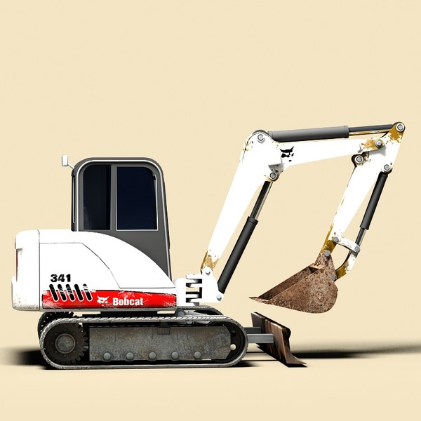 3d model excavator bobcat 341 - Bobcat 341 excavator by Sandu_Bublic