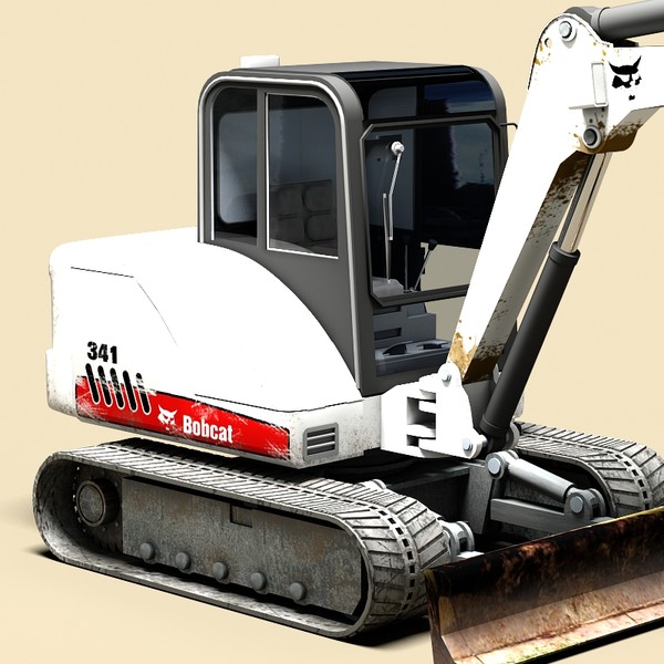 3d model excavator bobcat 341 - Bobcat 341 excavator by Sandu_Bublic