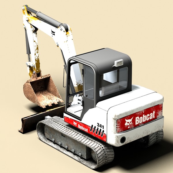 3d model excavator bobcat 341 - Bobcat 341 excavator by Sandu_Bublic