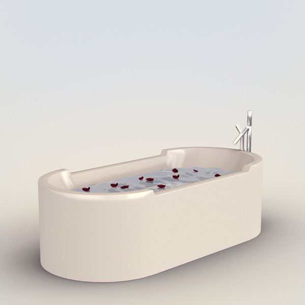 Royal Botania Bath with roses 3D Models