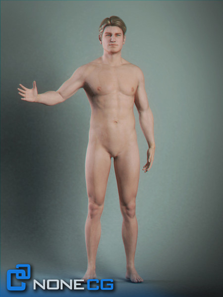 realistic male character rigged 3d x - Anatomy Male Nude Brian Rigged by NONECG