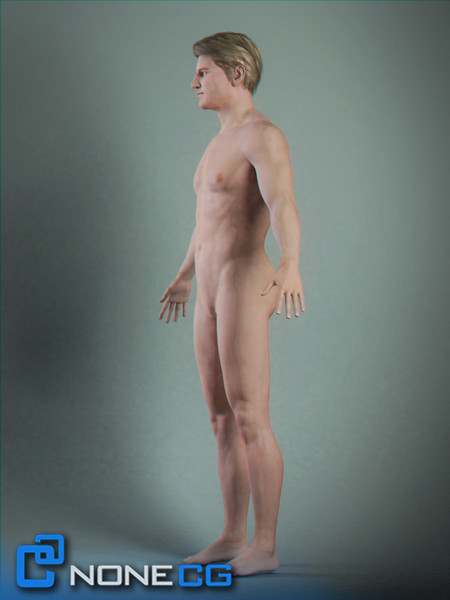realistic male character rigged 3d x - Anatomy Male Nude Brian Rigged by NONECG