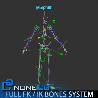 realistic male character rigged 3d x - Anatomy Male Nude Brian Rigged by NONECG
