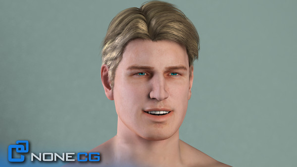realistic male character rigged 3d x - Anatomy Male Nude Brian Rigged by NONECG