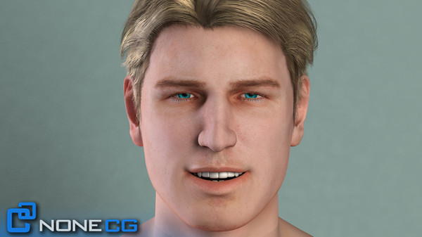 realistic male character rigged 3d x - Anatomy Male Nude Brian Rigged by NONECG